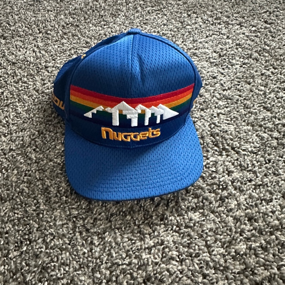 Blue Nuggets Cap with Rainbow Design